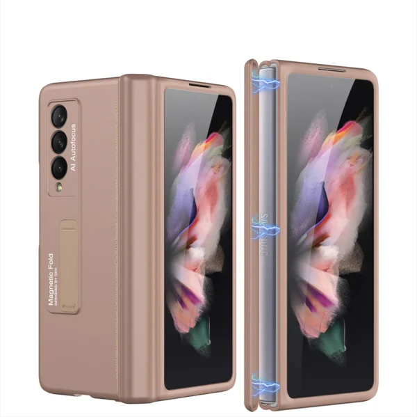 GKK Ultra Thin Foldable Shockproof Armor Magnetic Case For Samsung Galaxy Z Fold 5 and 6 With Hinge Protection 360 Degree Case with Built-in Screen Protector - Image 9