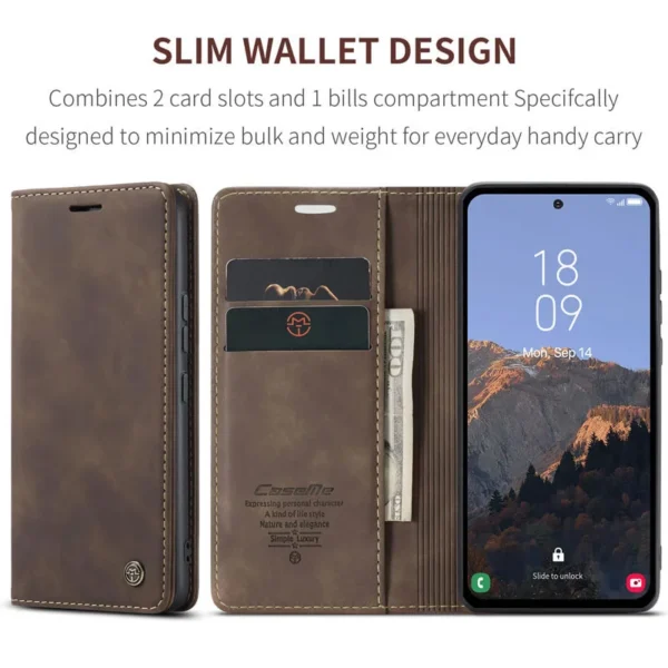 Samsung Galaxy Retro CaseMe Leather Flip Case For Tecno Camon 19/19Pro and Camo 20/20Pro - Image 6