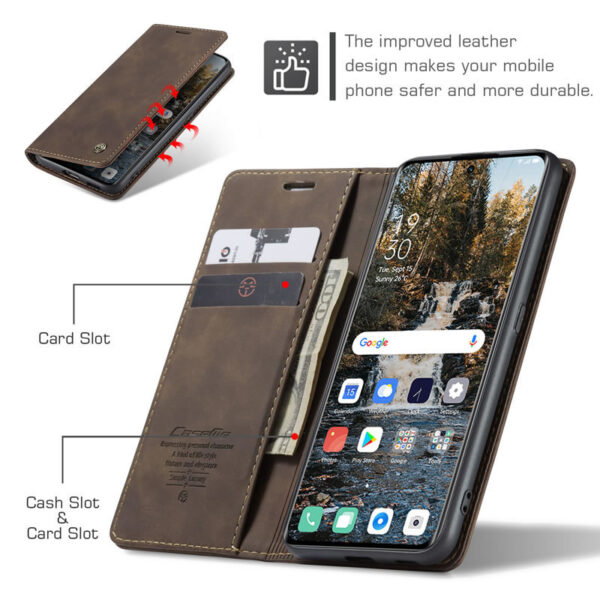 Samsung Galaxy Retro CaseMe Leather Flip Case For Tecno Camon 19/19Pro and Camo 20/20Pro - Image 13