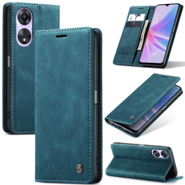 OPPO A18, OPPO A38 and OPPO A58 CaseMe Leather Flip Cover with Wallet Slots