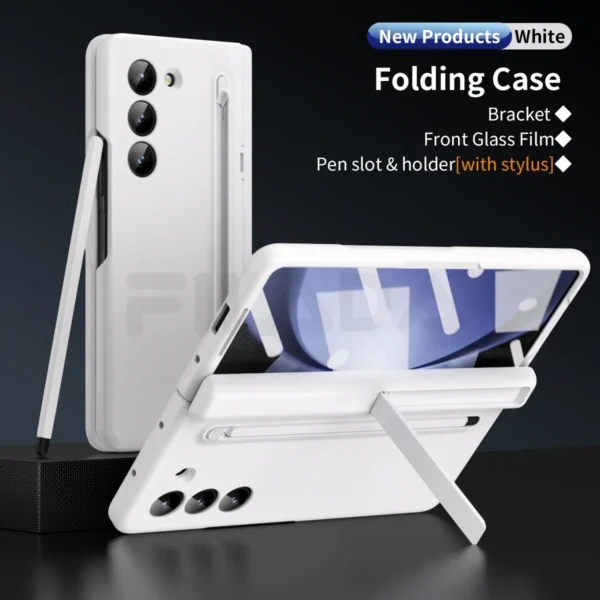 Luxury Premium Invisible Stand Hinge Stand Case Cover With S Pen For Samsung Galaxy Z FOLD 4 Z Fold 5 and Z fold 6 - Image 7