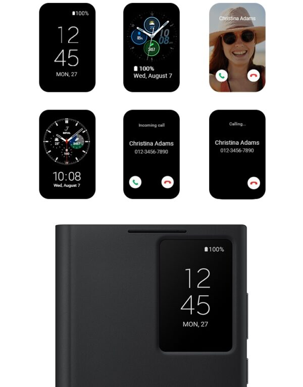 Original Samsung Galaxy S23 Ultra and S24 Ultra Official Clear View Smart Flip Cover - Image 4