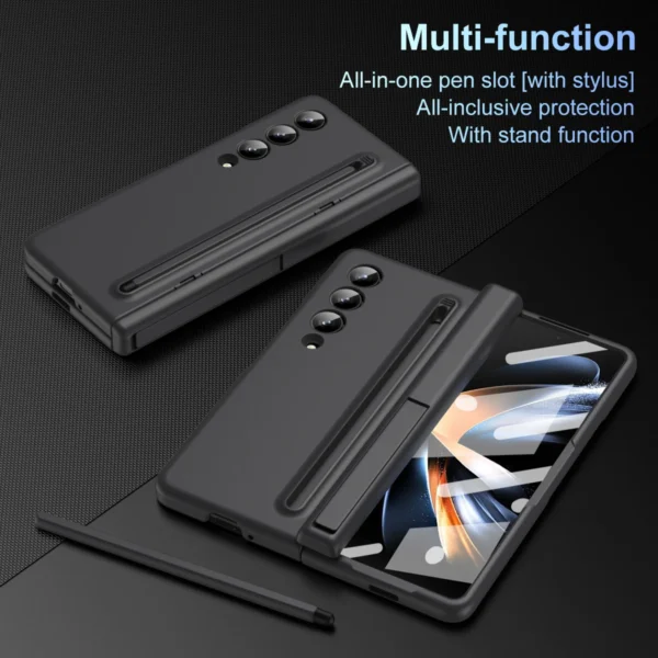 Luxury Premium Invisible Stand Hinge Stand Case Cover With S Pen For Samsung Galaxy Z FOLD 4 Z Fold 5 and Z fold 6 - Image 20