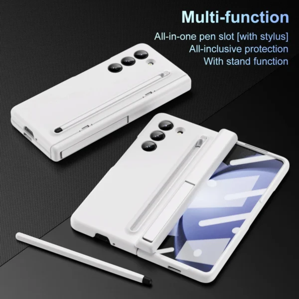 Luxury Premium Invisible Stand Hinge Stand Case Cover With S Pen For Samsung Galaxy Z FOLD 4 Z Fold 5 and Z fold 6 - Image 16