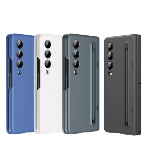 Luxury Premium Invisible Stand Hinge Stand Case Cover With S Pen For Samsung Galaxy Z Fold 3: - Image 5