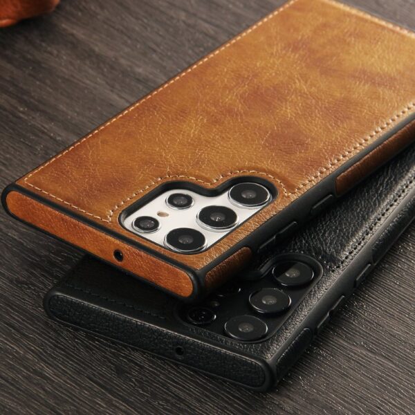 Classy Premium PU Line Leather Stitching Case Cover For Samsung Note 10 & Note 10 Plus - Image 4