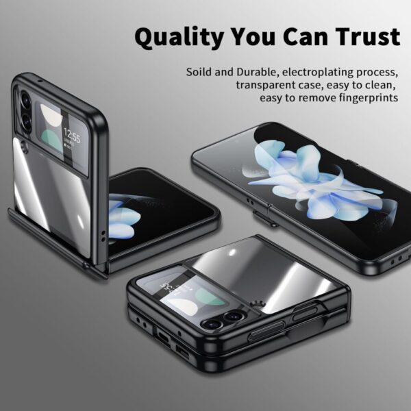 Xundd For Samsung Galaxy Z Flip 3 and Z Flip 3 Case Transparent Shockproof Protective Mobile Phone Case - Image 4