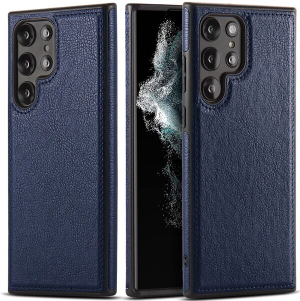 Classy Premium PU Line Leather Stitching Case Cover For Samsung Note 10 & Note 10 Plus - Image 3