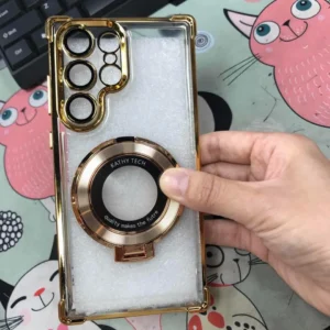 Shockproof Electroplated Magnetic Gradient Cover For Samsung Galaxy S22 Ultra S23 Ultra S24 ultra and S25 Ultra - GOLD