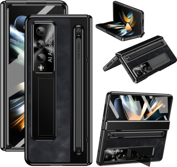 Luxury Autofocus Leather Folding Stand Phone Case For Samsung Galaxy Z Fold 3 and Z Fold 4 - Image 17