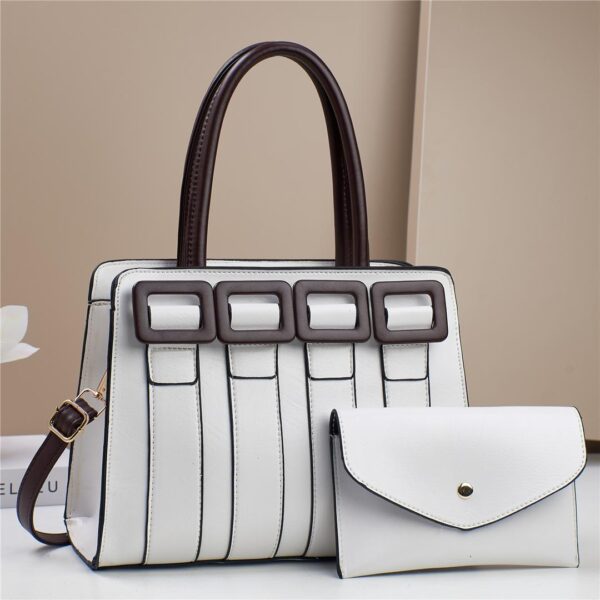 Luxury Trendy Ladies Wrinkle Tote Cross body Shoulder 2 in 1 PU Ladies Purses For Women. - Image 3