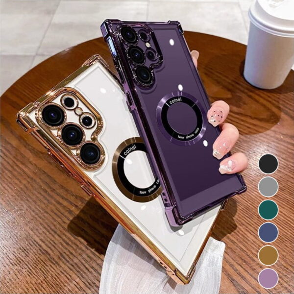 Shockproof Electroplated Magnetic Gradient Cover For Samsung Galaxy S22 Ultra S23 Ultra S24 ultra - Image 3