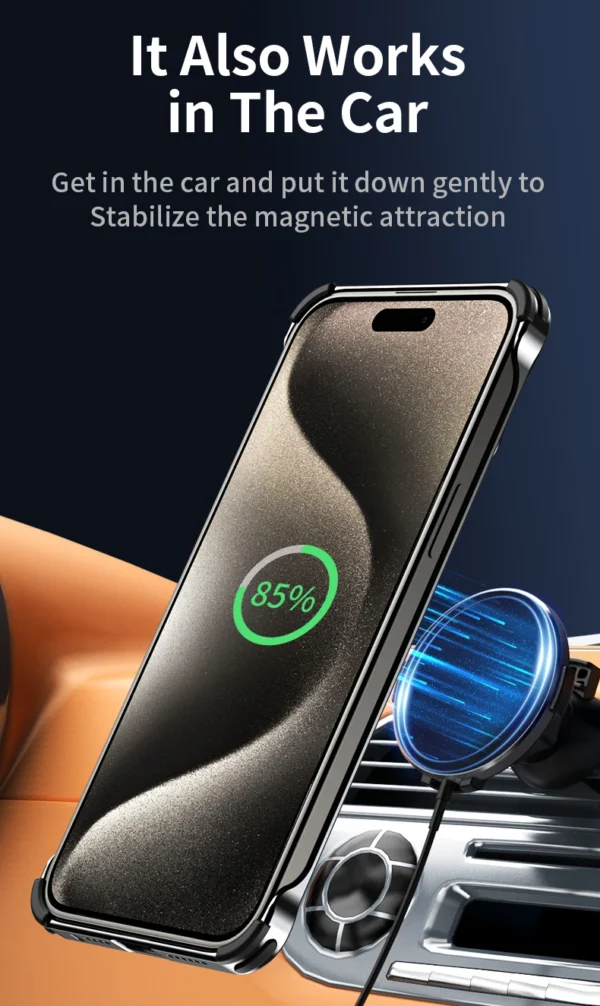 Luxury Ultra thinTitanium Metal Magnetic Magsafe Wireless Charging Metal Case Cover For iPhone Series - Image 5