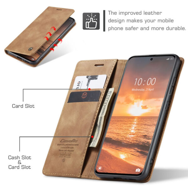 CaseMe Flip Leather Wallet Case for Redmi Series. - Image 14