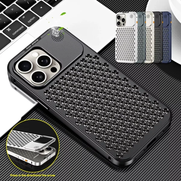 Luxury Ultra thin Aluminum Alloy Heat Dissipation Aromatherapy Anti-Scratch Slim Case Cover For iPhone series - Image 18