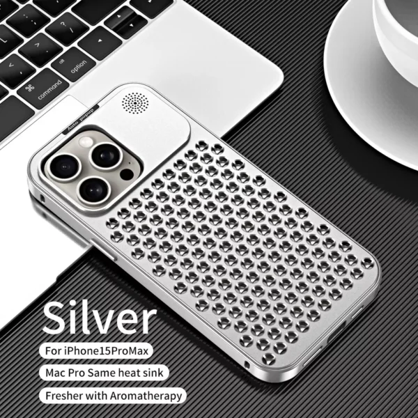 Luxury Ultra thin Aluminum Alloy Heat Dissipation Aromatherapy Anti-Scratch Slim Case Cover For iPhone series - Image 14