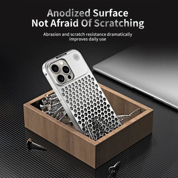 Luxury Ultra thin Aluminum Alloy Heat Dissipation Aromatherapy Anti-Scratch Slim Case Cover For iPhone series - Image 3