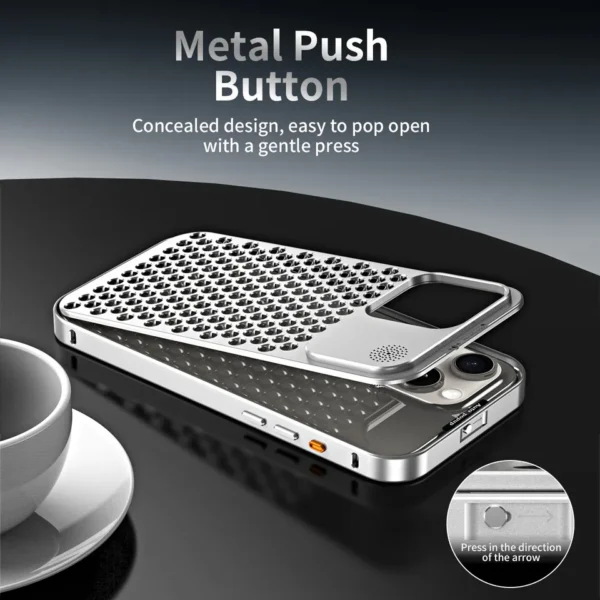 Luxury Ultra thin Aluminum Alloy Heat Dissipation Aromatherapy Anti-Scratch Slim Case Cover For iPhone series - Image 7