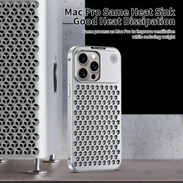 Luxury Ultra thin Aluminum Alloy Heat Dissipation Aromatherapy Anti-Scratch Slim Case Cover For iPhone series - Image 2