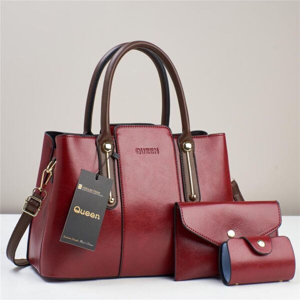 Luxury sophisticated and elegant 3 in 1 Queen stylish handbag For Woman Handbag. - Image 2