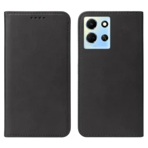 Premium PU Leather Wallet Case For Infinix Zero 30 and Infinix Zero ultra - BLACK