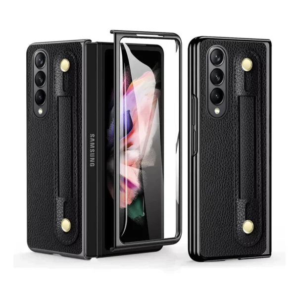 Super Densul Luxury Leather Wristhand for Samsung Galaxy Z Fold 4 and Z Fold 5 - Image 2