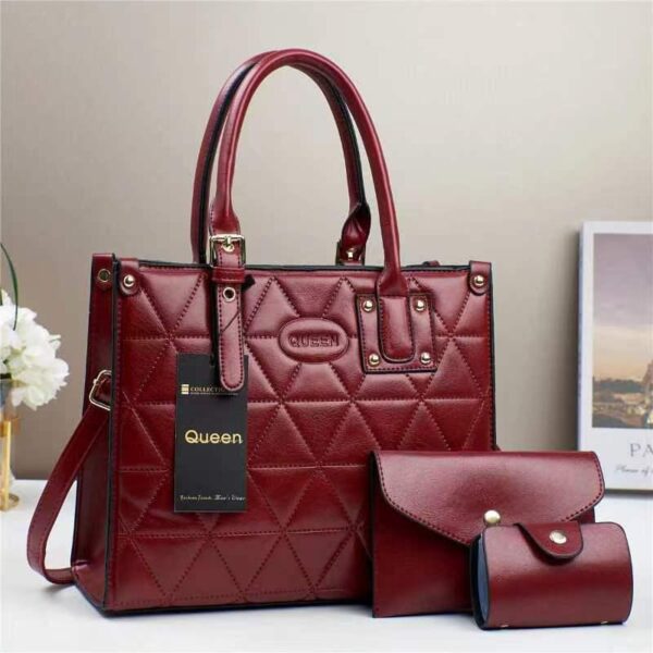 Stylish quilted Queen 3 in 1 handbag set. - Image 7