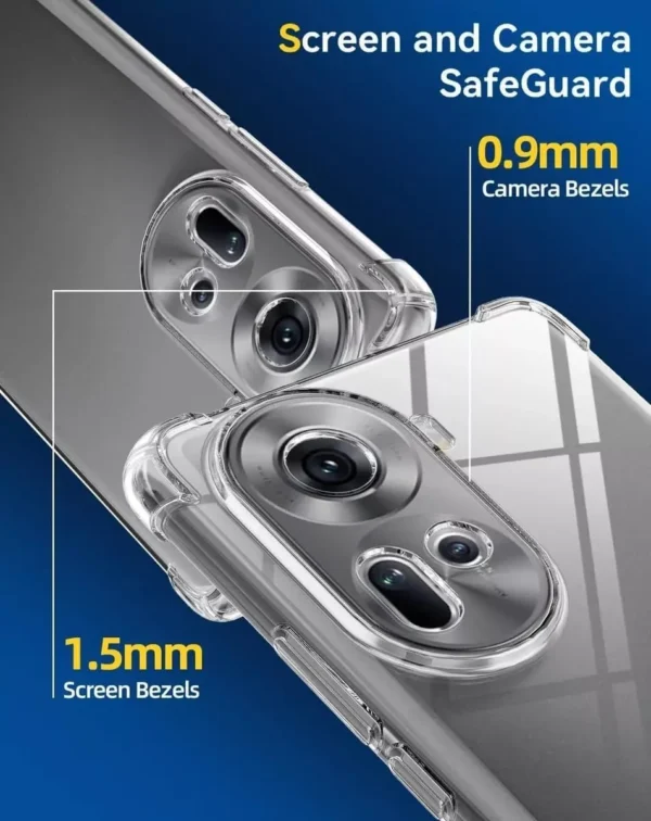 Premium King Kong Antiburst Clear Back Cover Case With Camera Lens for Oppo Reno 11Pro 5G and OPPO Reno 12 5G - Image 3