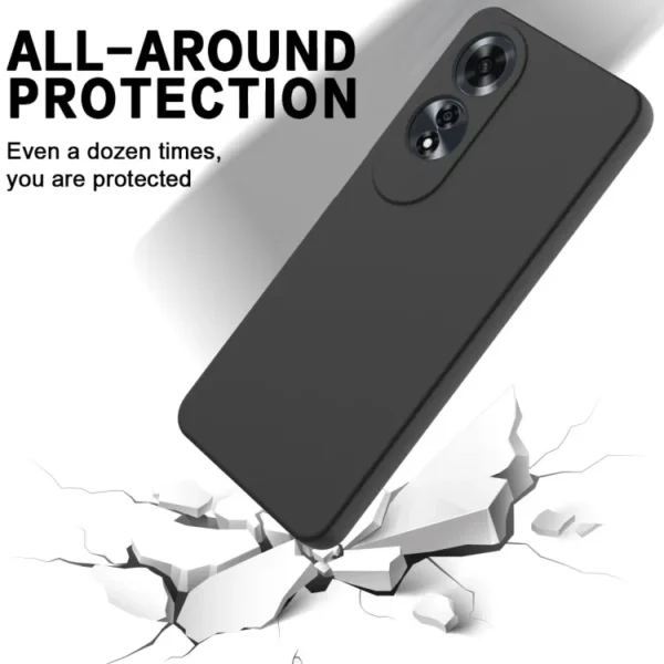 Liquid Silicone Shockproof Phone Case +Glass protector for OPPO A60 - Image 6