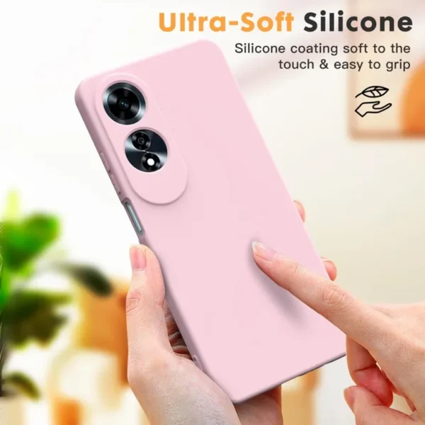 Liquid Silicone Shockproof Phone Case +Glass protector for OPPO A60 - Image 8