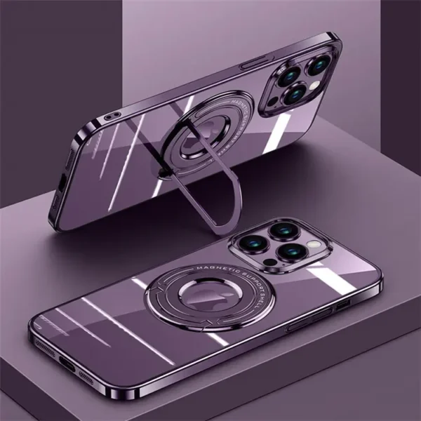 Coque Luxury Plating Slim Magsafe Shockproof Bumper Clear Case Cover For iPhone Series - Image 9