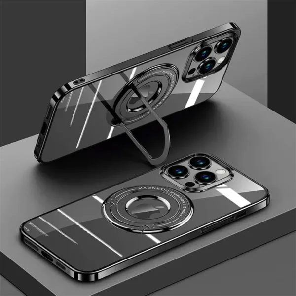 Coque Luxury Plating Slim Magsafe Shockproof Bumper Clear Case Cover For iPhone Series - Image 5