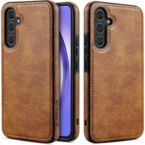 Classy Premium PU Line Leather Stitching Case Cover For Samsung A35 and A55