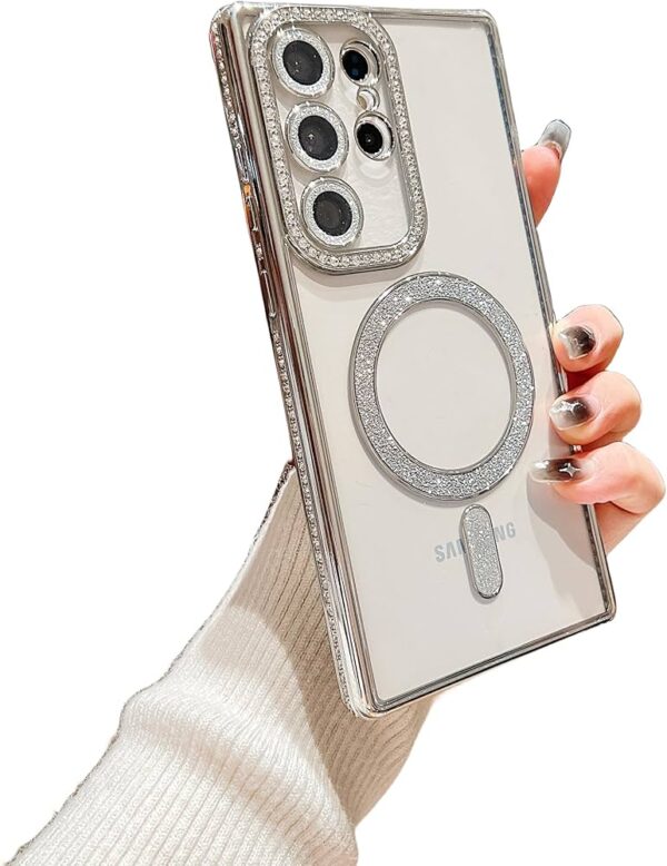 Luxury Diamond Glitter Plated MagSafe Phone Case for iPhone Series - Image 4