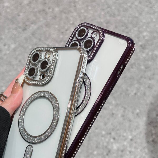 Luxury Diamond Glitter Plated MagSafe Phone Case for iPhone Series - Image 14