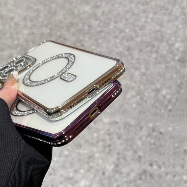 Luxury Diamond Glitter Plated MagSafe Phone Case for iPhone Series - Image 15