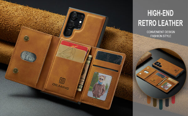 Luxury Premium Luxury 2in1 Separable Leather Card Slot Wallet Magnetic Phone Case For Samsung - Image 9