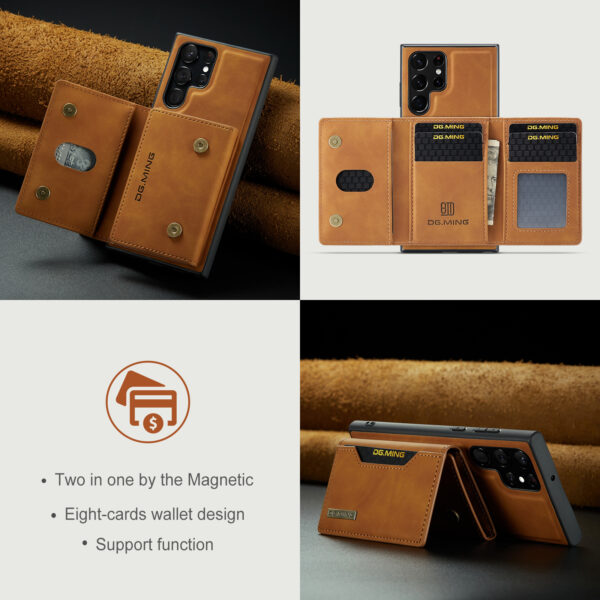 Luxury Premium Luxury 2in1 Separable Leather Card Slot Wallet Magnetic Phone Case For Samsung - Image 4