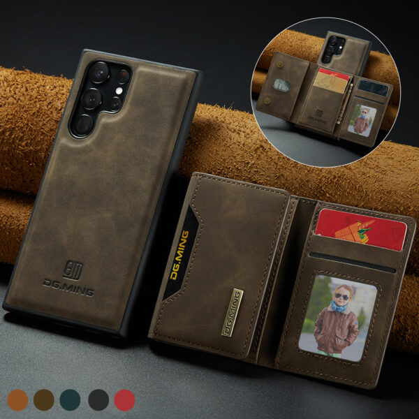 Luxury Premium Luxury 2in1 Separable Leather Card Slot Wallet Magnetic Phone Case For Samsung - Image 3