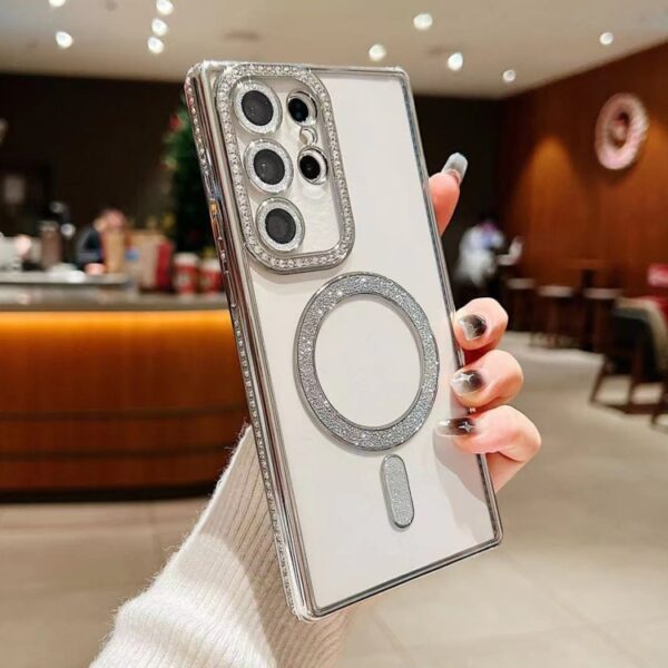 Luxury Diamond Glitter Plated MagSafe Phone Case for iPhone Series - Image 3