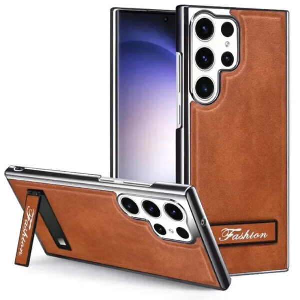 Luxury Premium Business PU Leather Electroplated Magsafe Wireless Charging Phone Cover For Samsung Galaxy S Series - Image 7