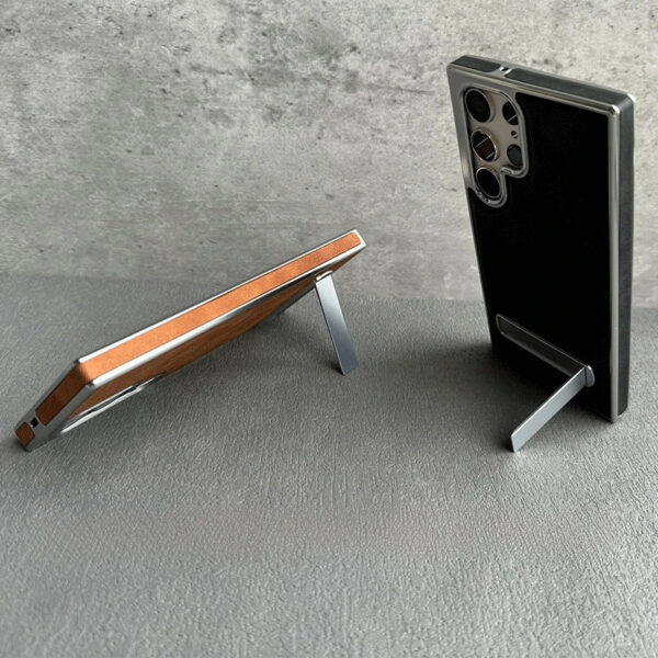 Luxury Premium Business PU Leather Electroplated Magsafe Wireless Charging Phone Cover For Samsung Galaxy S Series - Image 11