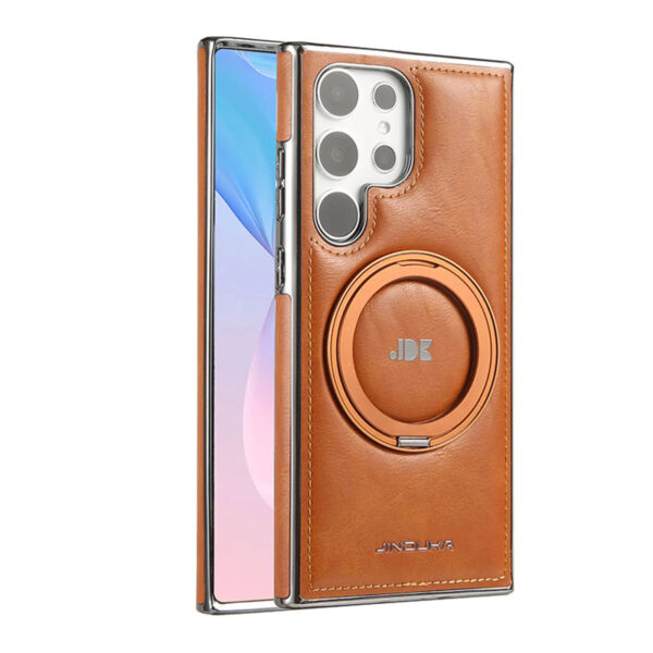 Luxury Premium Kickstand Magnetic Leather Phone Case For Samsung Galaxy S24 Ultra and S25 Ultra - Image 8