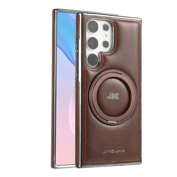 Luxury Premium Kickstand Magnetic Leather Phone Case For Samsung Galaxy S24 Ultra and S25 Ultra - Image 9