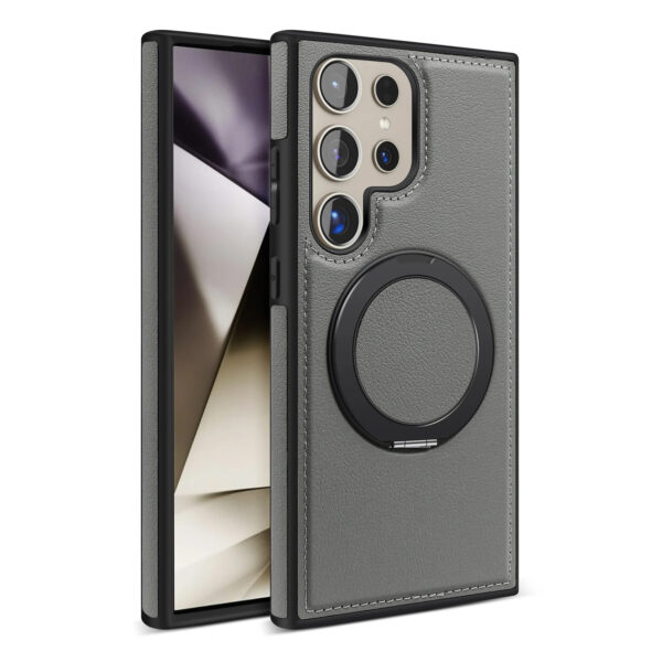 Super Quality 360° Rotating Ring Kickstand Leather Phone Case Cover For Samsung Galaxy S Series - Image 10
