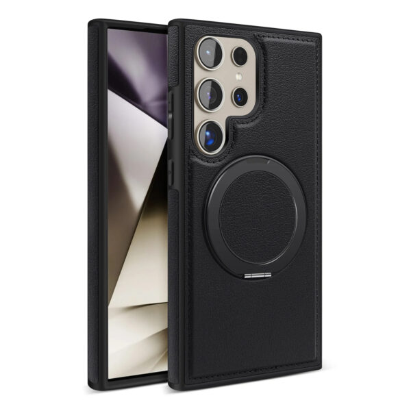 Super Quality 360° Rotating Ring Kickstand Leather Phone Case Cover For Samsung Galaxy S Series - Image 11