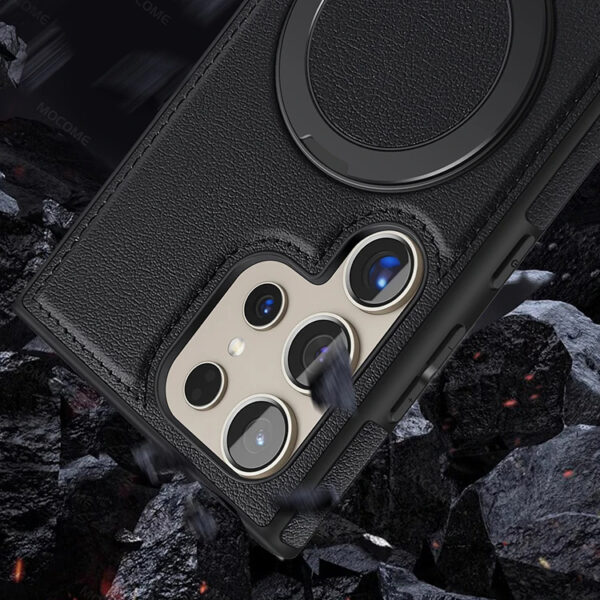 Super Quality 360° Rotating Ring Kickstand Leather Phone Case Cover For Samsung Galaxy S Series - Image 20