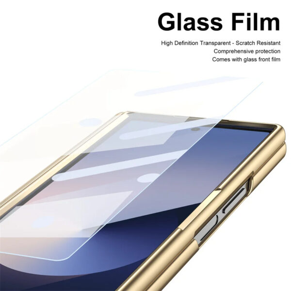 Premium Leather Case For Z Fold 3 and Z Fold 4 with S Pen Holder & Slim StylusPen Slot Case with Hinge Protection Screen Protector All-Inclusive Protective Cover. - Image 7
