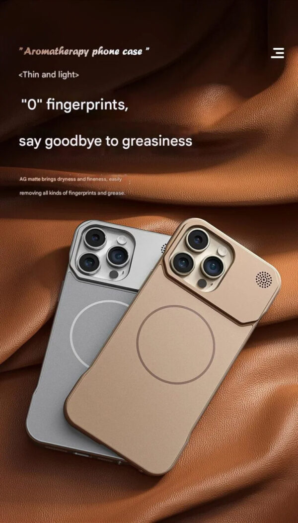 Luxury Premium MagSafe AG Matte Aromatherapy Fragrance Frameless Hard Case Cover For iPhone Series - Image 19
