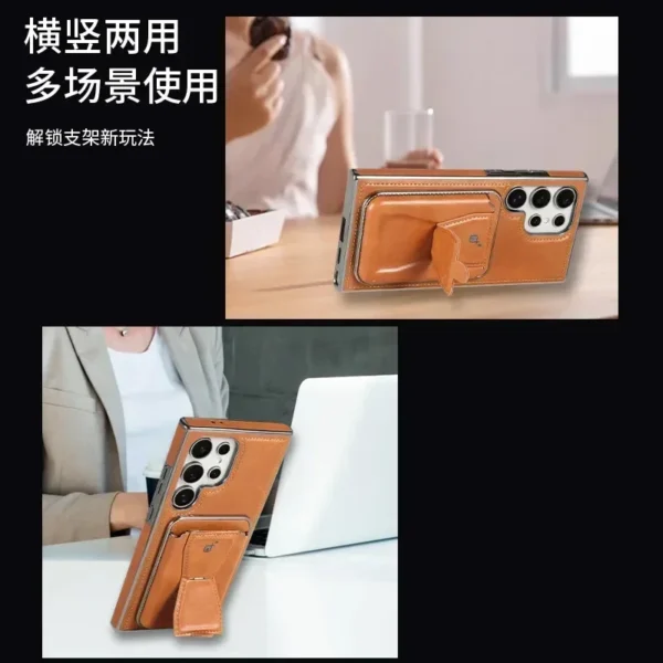 Premium Leather Case for Samsung With Card Holder & MagSafe For Samsung S23 Ultra,S24 Ultra and S25 Ultra. - Image 3
